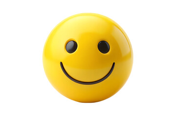 Fototapeta premium Minimalistic Cartoonish Flat Matte Happy Smiley Face Icon isolated on white background