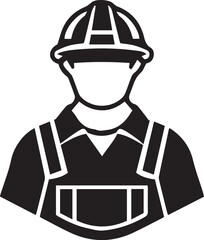 Worker Logo Vector Art, Icons, and Graphics. Worker with helmet
