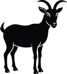 Detailed illustration of a goat vector graphic