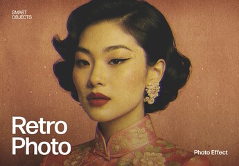 Retro Vintage Photo Effect Template