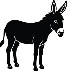 Cute donkey illustration vector graphic design
