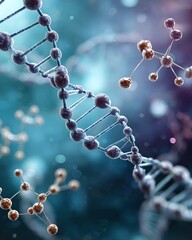 Scientific Illustration of DNA Strand