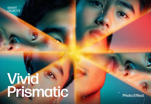 Vivid Prismatic Photo Effect Template