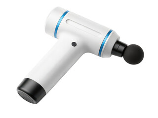 massage gun white background handheld percussive therapy device used to relieve muscle soreness and tension recovery fitness equipment transparent background