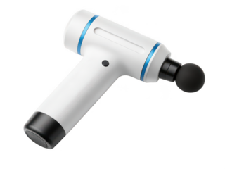 massage gun white background handheld percussive therapy device used to relieve muscle soreness and tension recovery fitness equipment transparent background