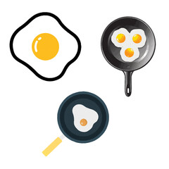 Fried eggs vector