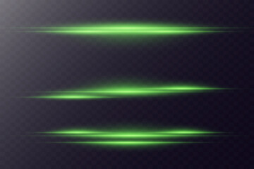 Neon lines, horizontal beams effect. Energy beams and high speed acceleration concept. EPS 10.