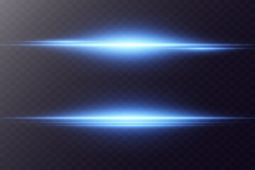 Neon lines, horizontal beams effect. Energy beams and high speed acceleration concept. EPS 10.