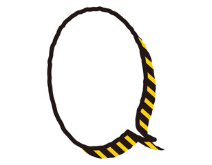 手書き風線の目立つ注意・警告吹き出し　21