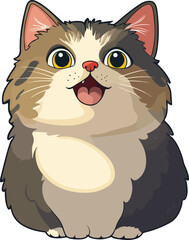  Bold Expression Cat Clipart