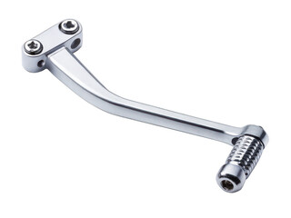 motorcycle kickstart lever white background mechanical foot lever used to manually start older or off-road motorcycles durable metal component transparent background
