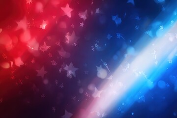 Abstract Fourth of July celebration background with patriotic colors and star patterns
