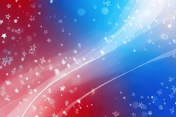 Abstract Fourth of July celebration background with patriotic colors and star patterns
