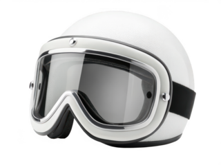 motorcycle riding goggles white background protective eyewear with UV resistance and shatterproof lenses used for open-face helmet riders adjustable strap transparent background
