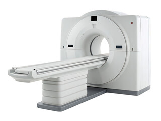 mri machine white background large medical imaging device using magnetic fields and radio waves to scan internal organs cylindrical design hospital equipment transparent background