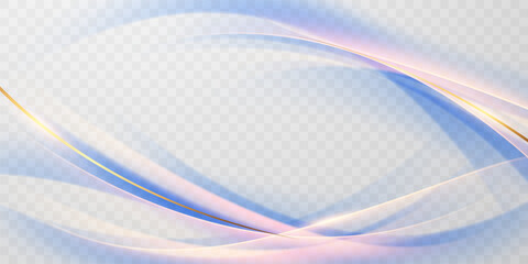 Obraz premium Blue abstract wave background with luxury golden elements vector illustration