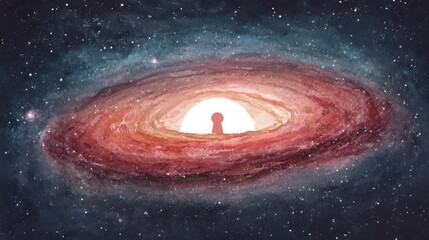Cosmic Keyhole Revealing Mystical Space and Celestial Wonders