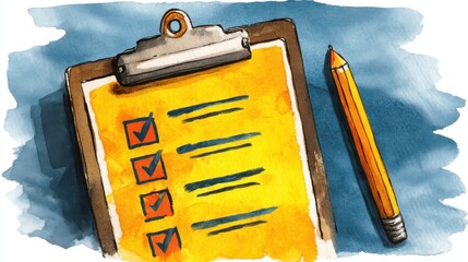 Colorful Checklist on Clipboard Showing Access and Rate Plan Logs