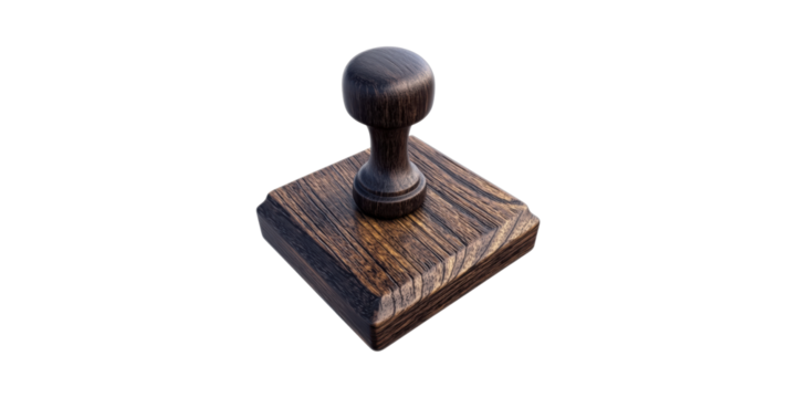 Wooden Tamper For Coffee Grounds. Essential Barista Tool For Espresso Preparation Isolated On Transparent Background