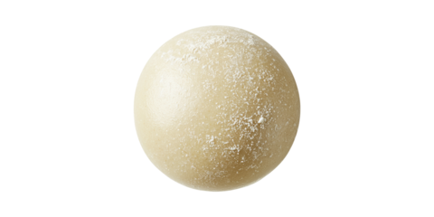 Round Dough Ball With Flour Dusting. Baking And Culinary Preparation Concept Isolated On Transparent Background