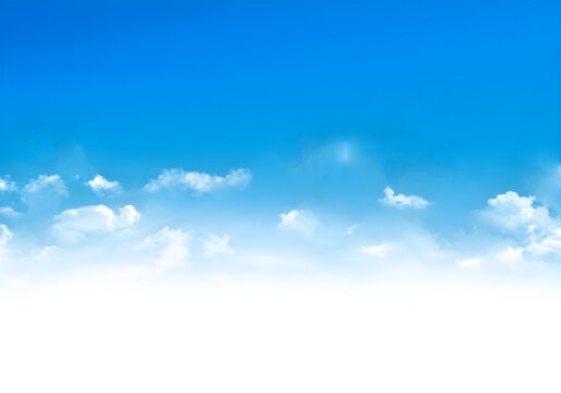 Blue sky with clouds background, Blue sky and white clouds in png.  transparent background of blue sky