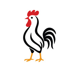 colorful rooster hen chicken fowl animal