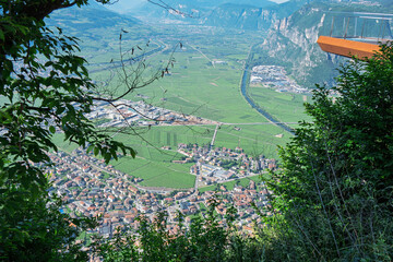 Mezzocorona village in The Etschtal valley, Trentino, Italy.