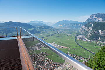 Mezzocorona village in The Etschtal valley, Trentino, Italy.