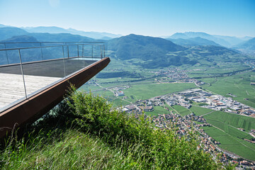 Mezzocorona village in The Etschtal valley, Trentino, Italy.