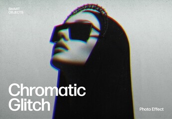 Chromatic Glitch Photo Effect Template