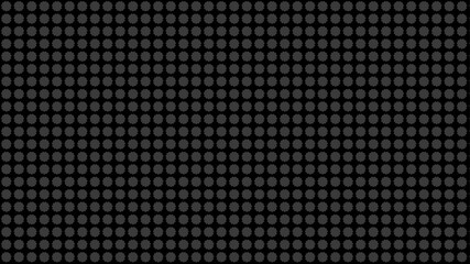 A field of dark gray, stylized flowers blossoms across a black background