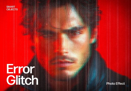 Error Glitch Photo Effect Template