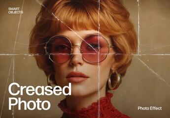 Old Creased Photo Effect Template