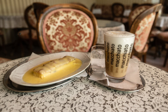 Retro cafe featuring elegant decor and classic charm