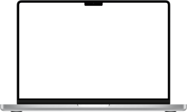 Blank - screen laptop, front - view design element