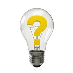 Lightbulb question mark concept idea innovation solution problem