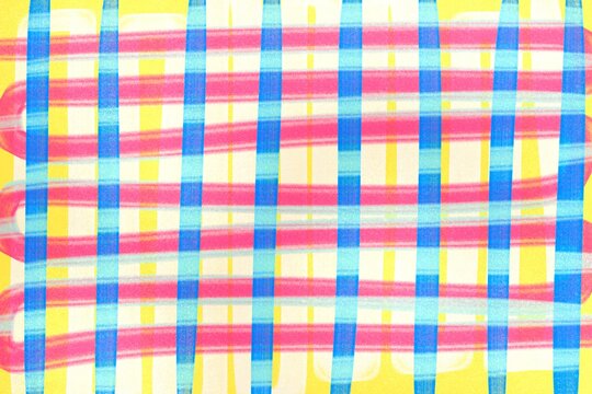 Vibrant abstract lines creating a playful grid pattern in bright colors