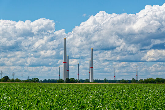 Aufbau eines neuen Windparks