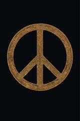 Grungy Peace Sign vector illustration