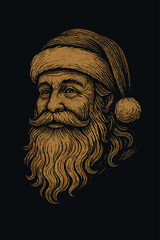 Grungy Santa vector illustration
