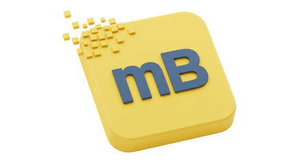Isolated Mb Icon Cube