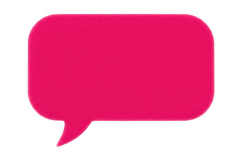 Isolated Fuchsia Speech Bubble Bold Communication