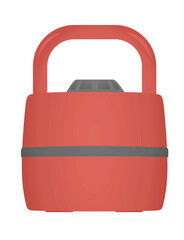 Red  kettlebell dumbbell. vector illustration	