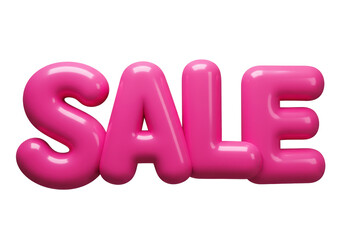 Isolated Pink Sale Text Bubble Bold Discount