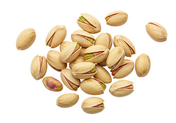 Isolated Pile of Pistachios Open Shell Delicious Snack