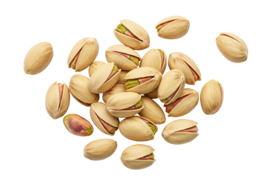 Isolated Pile of Pistachios Open Shell Delicious Snack