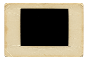 Isolated Old Photo Slide Frame Vintage Memory