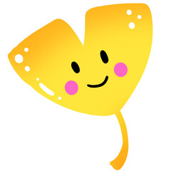 귀여운 은행잎 일러스트