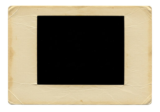 Isolated Old Photo Slide Frame Vintage Memory