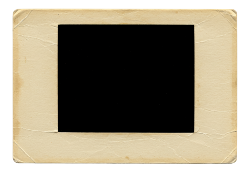 Isolated Old Photo Slide Frame Vintage Memory